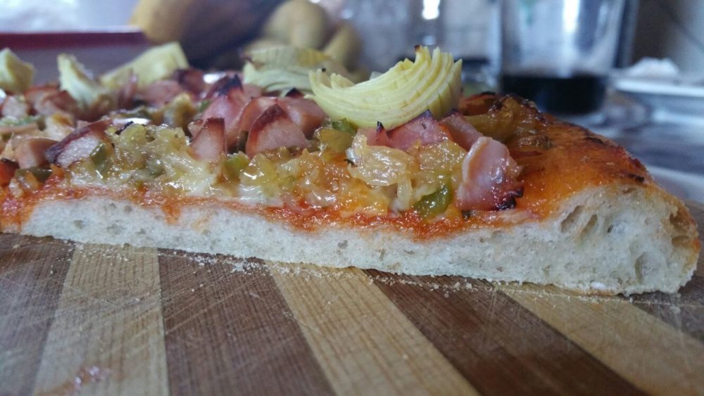 Pizza de fermentación larga y elevada con Masa Madre